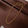 3mm Diamond-Cut Twisted Rope Chain – Micro Gold Plated Daily Wear Chain