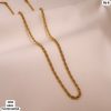 3mm Diamond-Cut Twisted Rope Chain – Micro Gold Plated Daily Wear Chain