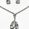 IMG-20260924-WA0257 Elegant Rhinestone Waterdrop Choker Necklace Set with Matching Crystal Earrings for Party & Evening Gowns