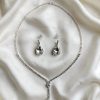 IMG-20260924-WA0258 Elegant Rhinestone Waterdrop Choker Necklace Set with Matching Crystal Earrings for Party & Evening Gowns