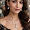 IMG-20260924-WA0259 Elegant Rhinestone Waterdrop Choker Necklace Set with Matching Crystal Earrings for Party & Evening Gowns
