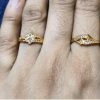 1-Gram Gold Plated Adjustable Finger Rings Combo – CZ Studded Floral & Wave Rings for Women