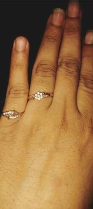 1-Gram Gold Plated Adjustable Finger Rings Combo – CZ Studded Floral & Wave Rings for Women